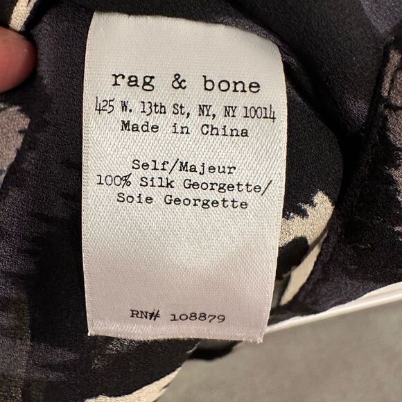 Rag and bone silk paisley blouse sheer size small - Picture 5 of 5